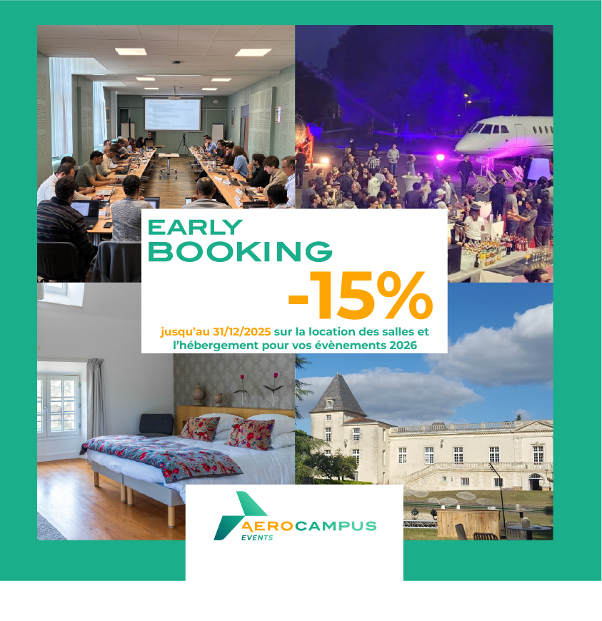 Offre Early Booking AEROCAMPUS : -15% pour vos événements professionnels 2026
